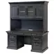 Willow Lane Ebony Black 68" Credenza with Hutch and USB Charging