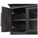 Willow Lane Ebony Black 68" Credenza with Hutch and USB Charging