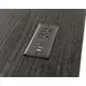 Willow Lane Ebony Black 118" Executive L Desk with USB Charging