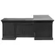 Willow Lane Ebony Black 118" Executive L Desk with USB Charging