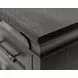 Willow Lane Ebony Black 118" Executive L Desk with USB Charging