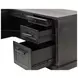 Willow Lane Ebony Black 118" Executive L Desk with USB Charging