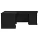 Willow Lane Ebony Black 118" Executive L Desk with USB Charging