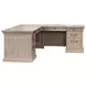 Willow Lane Natural Oak Executive Home Office Set with USB Charging