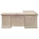 Willow Lane Natural Oak Executive Home Office Set with USB Charging
