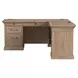 Willow Lane Natural Oak Executive Home Office Set with USB Charging
