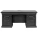 Willow Lane Ebony Black 68" Credenza with Hutch and USB Charging