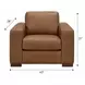 Inglewood Vintage Brown Derby Leather Upholstered Accent Chair