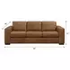Inglewood Vintage Brown Derby Leather 92" Sofa