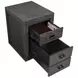 Foxrun Hollow Ravenwood Black 2 Drawer File Cabinet with Casters