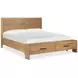 Brookstone Rustic Caramel King Storage Panel Bed