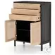 Sydney Black Wash Mango Tall 3 Drawer Dresser
