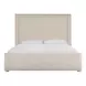 Voyage Beige and White Oak Queen Upholstered Daybreak Panel Bed