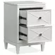 Springhouse Whisper White 2 Drawer Nightstand with USB Charging
