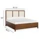 Ridgefield Russet and Cream King Upholstered Panel Bed