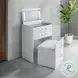 Aurora Glossy White Vanity With Stool With LED Light