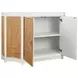 Isabel White and Brown 2 Door Accent Cabinet