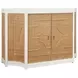 Isabel White and Brown 2 Door Accent Cabinet