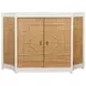 Isabel White and Brown 2 Door Accent Cabinet