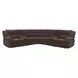 Bronco Plush Umber 7 Piece Modular Zero Gravity Power Reclining Sectional with Power Adjustable Headrest and USB Charging