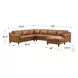 Isla Cognac Leather Modular Sectional