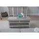 Island Haven Dapple Grey and Blanc Rectangular Coffee Table