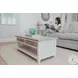 Island Haven Dapple Grey and Blanc Rectangular Coffee Table