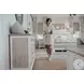 Island Haven Dapple Grey and Blanc 6 Drawer and 2 Door Dresser