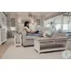 Island Haven Dapple Grey and Blanc Rectangular Coffee Table