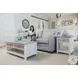 Island Haven Dapple Grey and Blanc Rectangular End Table