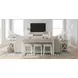 Islamorada Dapple Gray and Blanc Rectangular Console Table with USB Charging