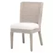 Woven Peyton Pearl Performance Fabric Upholstered Isle Dining Chair Set of 2