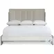 Foundations Linen and Light Shale Queen Upholstered Panel Bed