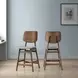 Oscar Dark Gray Upholstered Counter Height Chair Set of 2