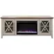 Ithaca Sandstone and Bourbon 66" TV Stand with Fireplace