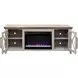 Ithaca Sandstone and Bourbon 66" TV Stand with Fireplace
