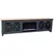 Ithaca Blue and Bourbon 96" TV Stand with Fireplace