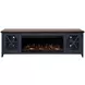 Ithaca Blue and Bourbon 83" TV Stand with Fireplace