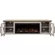 Ithaca Sandstone and Bourbon 83" TV Stand with Fireplace