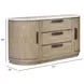 Braelyn Dorian Gray and White 2 Door Stone Top Buffet