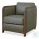 Brindle Hollow Verona Forest Leather Accent Chair