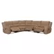 Bronco Plush Tobacco 6 Piece Modular Reclining Sectional with Console and USB Charging