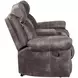 Nashville Gray Manual Glider Reclining Console 78" Loveseat