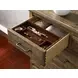 Heritage Timber Sandstone 9 Drawer Westwood Bureau with Rectangular Mirror