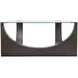 Beckham Rustic Tavern D Shaped Glass Top Sofa Table