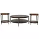 Savara Hickory Brown Round Occasional Table Set