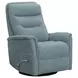 Dualis Snazzy Blue Manual Swivel Glider Recliner