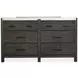 Plum Creek Ravenwood Black and Elite Dove Upholstered Panel Bedroom Set