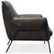 Ambroise Gray Leather Upholstered Club Chair