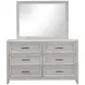 Fiona Mist Gray Rectangular Dresser Mirror